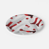 Valentijnse Borden van western partijpapier of bru Papieren Bordje (Gekanteld)