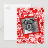 Valentijnse  Boxer Dog Hearts Feestdagenkaart (Voorkant / Achterkant)