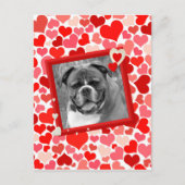 Valentijnse  Boxer Dog Hearts Feestdagenkaart (Voorkant)