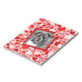 Valentijnse  Boxer Dog Hearts Notitieblok (Linkerzijde)
