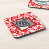 Valentijnse  Boxer Dog Hearts Onderzetter (Linkerzijde)