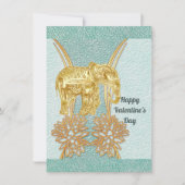 Valentijnse Boyvriend Blauwgroen Blue Gold Elephan (Voorkant)