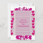 Valentijnse Boyvriend Paars Hearts Romantic Quote (Achterkant)