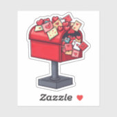 Valentijnse brievenbus sticker (Vel)