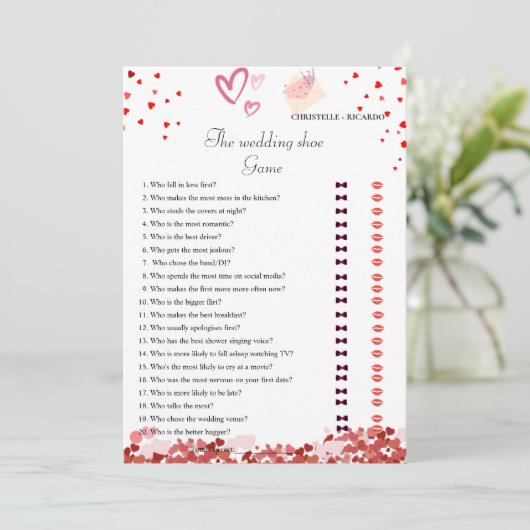 Valentijnse  Bruid & bruidegom Vrijgezellenfeest G Aankondiging (Staand voorkant)