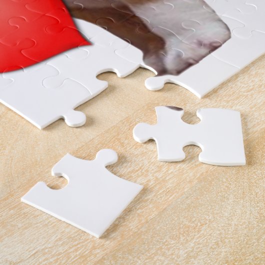 Valentijnse bulldog puppy legpuzzel (Zijkant)