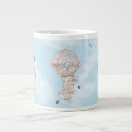 Valentijnse Bunny Couple in Sky Grote Koffiekop