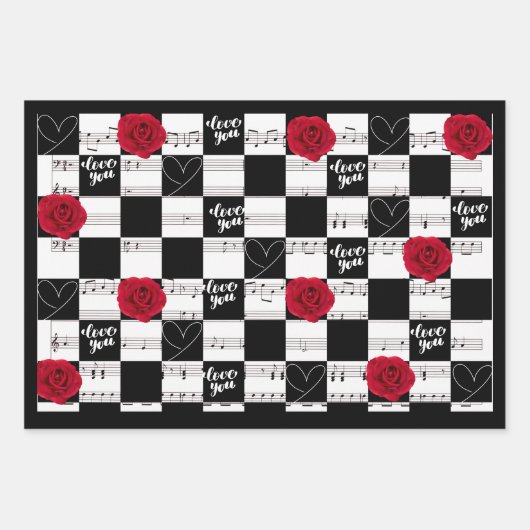 Valentijnse  cadeau inpakpapier vel (Voorkant)