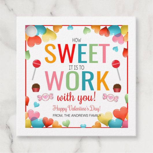 Valentijnse  Cadeaubonnen Labels (Voorkant)