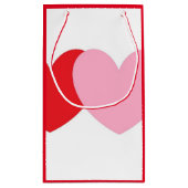 Valentijnse cadeautas met rode en roze harten (Achterkant)