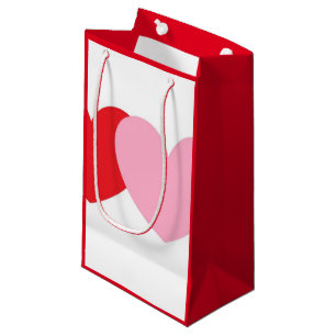 Valentijnse cadeautas met rode en roze harten