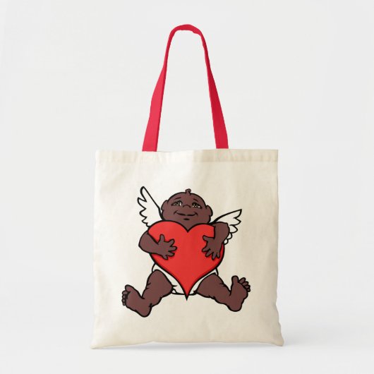 Valentijnse Canvas tas Afrikaanse Cupid-aangepaste (Voorkant)