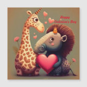 Valentijnse cartoon hippo (Voorkant)