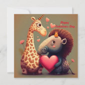 Valentijnse cartoon hippo (Voorkant)