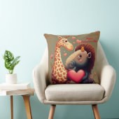 Valentijnse cartoon hippo kussen (Stoel)