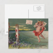 - Valentijnse Cherub - Liefde & Devotie Feestdagenkaart (Voorkant / Achterkant)