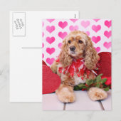 Valentijnse - Cocker Spaniel - Bella Feestdagenkaart (Voorkant / Achterkant)