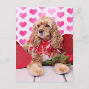 Valentijnse  - Cocker Spaniel - Bella Feestdagenkaart