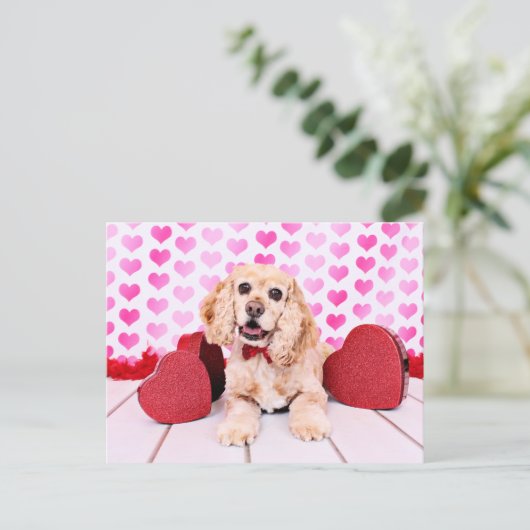 Valentijnse - Cocker Spaniel - Hertog Feestdagenkaart (Staand voorkant)