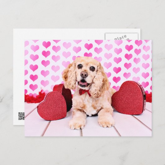 Valentijnse - Cocker Spaniel - Hertog Feestdagenkaart (Voorkant / Achterkant)