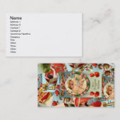  Valentijnse  collage Visitekaartje (Voorkant / Achterkant)