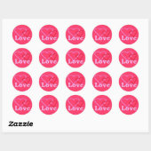 Valentijnse Collecties Ronde Sticker (Vel)