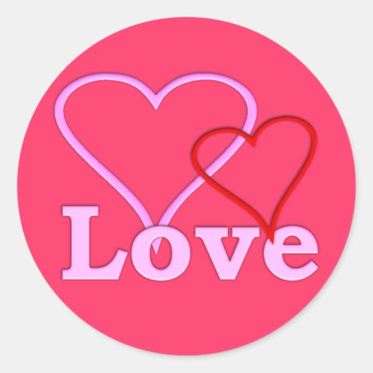 Valentijnse Collecties Ronde Sticker (Voorkant)