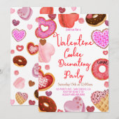 Valentijnse Cookie Decorating Party Kaart (Voorkant / Achterkant)