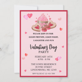 Valentijnse Cupcakes, koekjes en Sweets Party Kaart