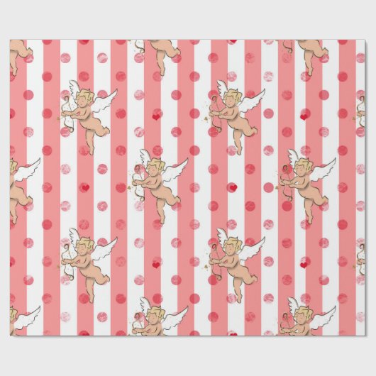 Valentijnse cupid angel pinky_large cadeaupapier (Vlak)