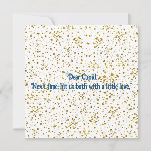 Valentijnse Cupid Blue Sparkle Romantic Cute (Achterkant)