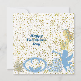 Valentijnse Cupid Blue Sparkle Romantic Cute