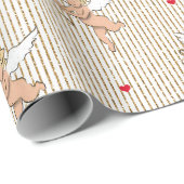 Valentijnse cupid-engel in wit en goud_kleiner cadeaupapier (Rol Hoek)