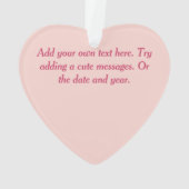 Valentijnse Cupid Love Rainbow Hearts Funny Cute Ornament (achterkant)