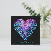 Valentijnse decoratieve Kaart voor hartontwerp (Staand voorkant)