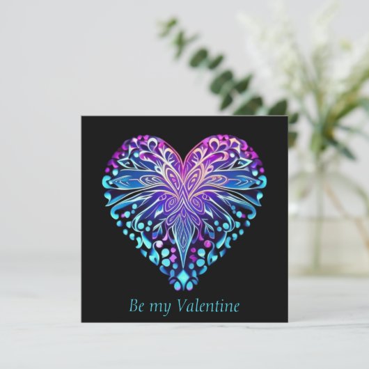 Valentijnse decoratieve Kaart voor hartontwerp (Staand voorkant)