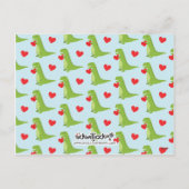 Valentijnse Dinosaur Class - T-Rex Feestdagenkaart (Achterkant)