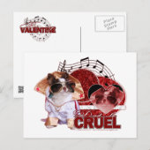 Valentijnse  - Dont Be Cruel - Chihuahua - Gizmo Feestdagenkaart (Voorkant / Achterkant)
