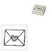 Valentijnse doodles Red Heart Love Note Clip Art Rubberstempel (Gestempeld)
