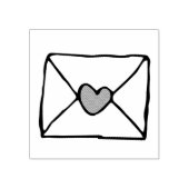 Valentijnse doodles Red Heart Love Note Clip Art Rubberstempel (Afrduk)