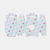 Valentijnse Doos Roze Harten Turkoois Blauw Bedankdoosjes (Uitgevouwen)