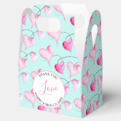 Valentijnse Doos Roze Harten Turkoois Blauw Bedankdoosjes (Geopend)