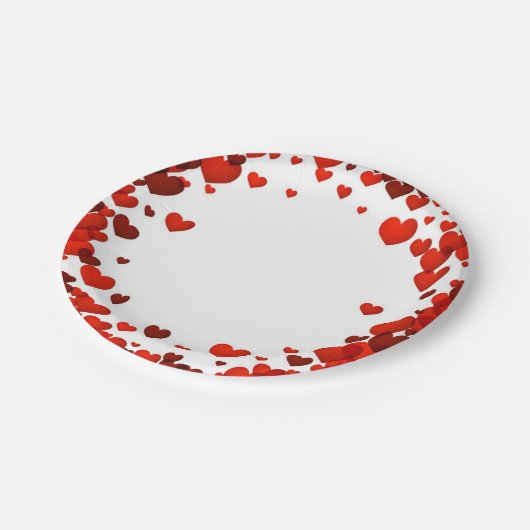 Valentijnse drijvende rode harten afgeroomd Bord (Gekanteld)