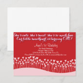 Valentijnse Eerste verjaardag Kaart (Voorkant / Achterkant)