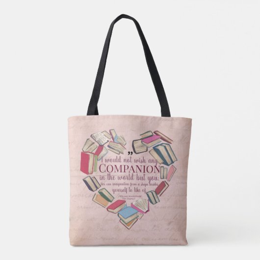 Valentijnse Elegante Boekliefhebber Shakespeare Qu Tote Bag (Achterkant)