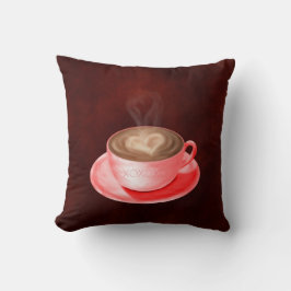 Valentijnse en St. Patricks Day Cappucino Art Kussen