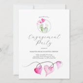 Valentijnse engagementspartij kaart (Voorkant)