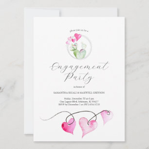 Valentijnse engagementspartij kaart