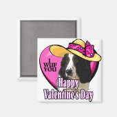 Valentijnse Engelse Springer Spaniel Magneet (Voorkant / Achterkant)