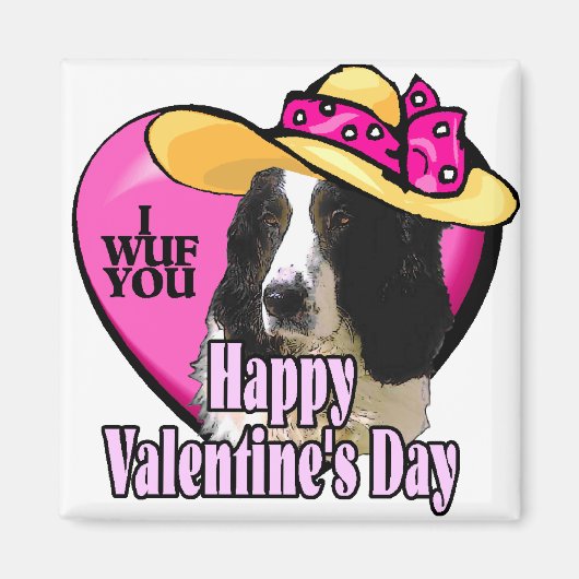 Valentijnse Engelse Springer Spaniel Magneet (Voorkant)
